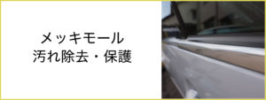 東京の出張洗車コーティングベンツ外車のメッキモール水垢除去